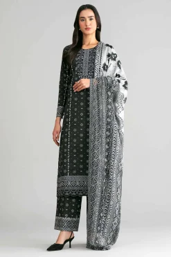 3 Piece - Digital Printed Embroidered Suit - 42601568