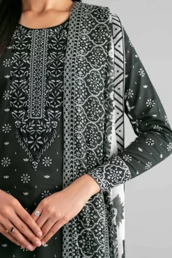 3 Piece - Digital Printed Embroidered Suit - 42601568
