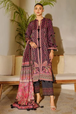 3 Piece - Digital Printed Embroidered Suit - 42502139