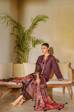 3 Piece - Digital Printed Embroidered Suit - 42502139