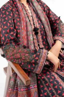 3 Piece - Digital Printed Embroidered Suit - 42502139