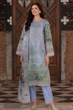 3 Piece - Digital Printed Embroidered Suit - 42502221