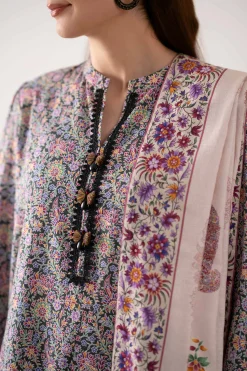 3 Piece - Digital Printed Embroidered Suit - 42502653