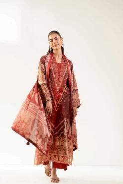 3 Piece - Digital Printed Embroidered Suit - 42501844