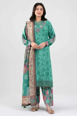 3 Piece - Digital Printed Embroidered Suit - 42601355