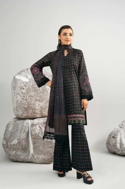 3 Piece - Digital Printed Embroidered Suit - 42502046