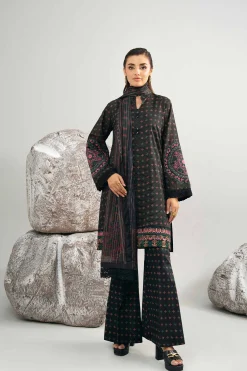 3 Piece - Digital Printed Embroidered Suit - 42502046