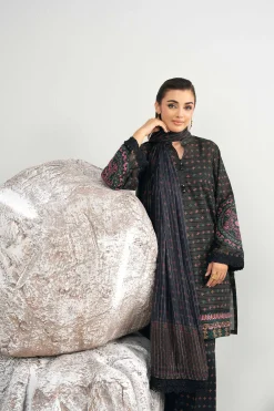 3 Piece - Digital Printed Embroidered Suit - 42502046