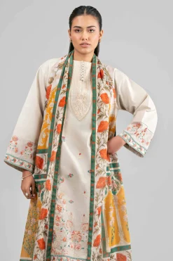 3 Piece - Digital Printed Embroidered Suit - 42601527