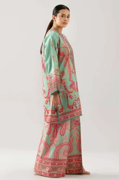2 Piece - Digital Printed Embroidered Suit - 42601060