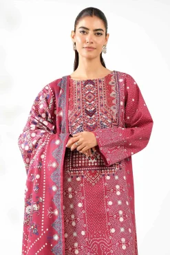 3 Piece - Digital Printed Embroidered Suit - 42502644