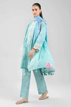 3 Piece - Digital Printed Embroidered Suit - 42601201