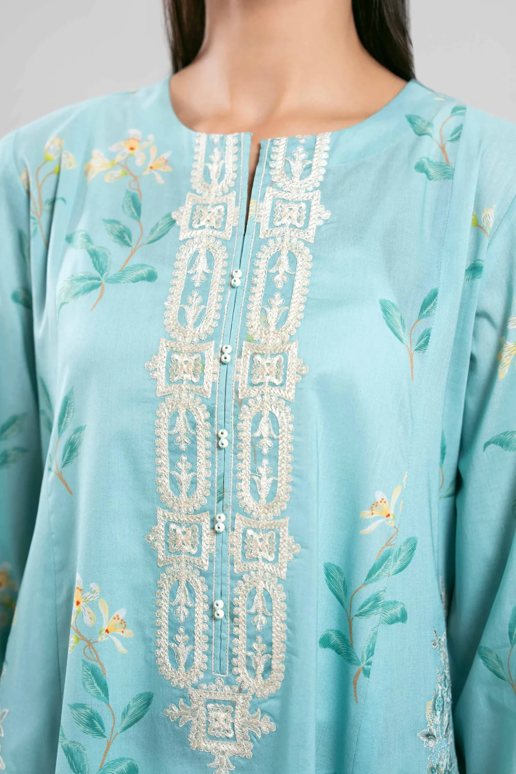 3 Piece - Digital Printed Embroidered Suit - 42601201