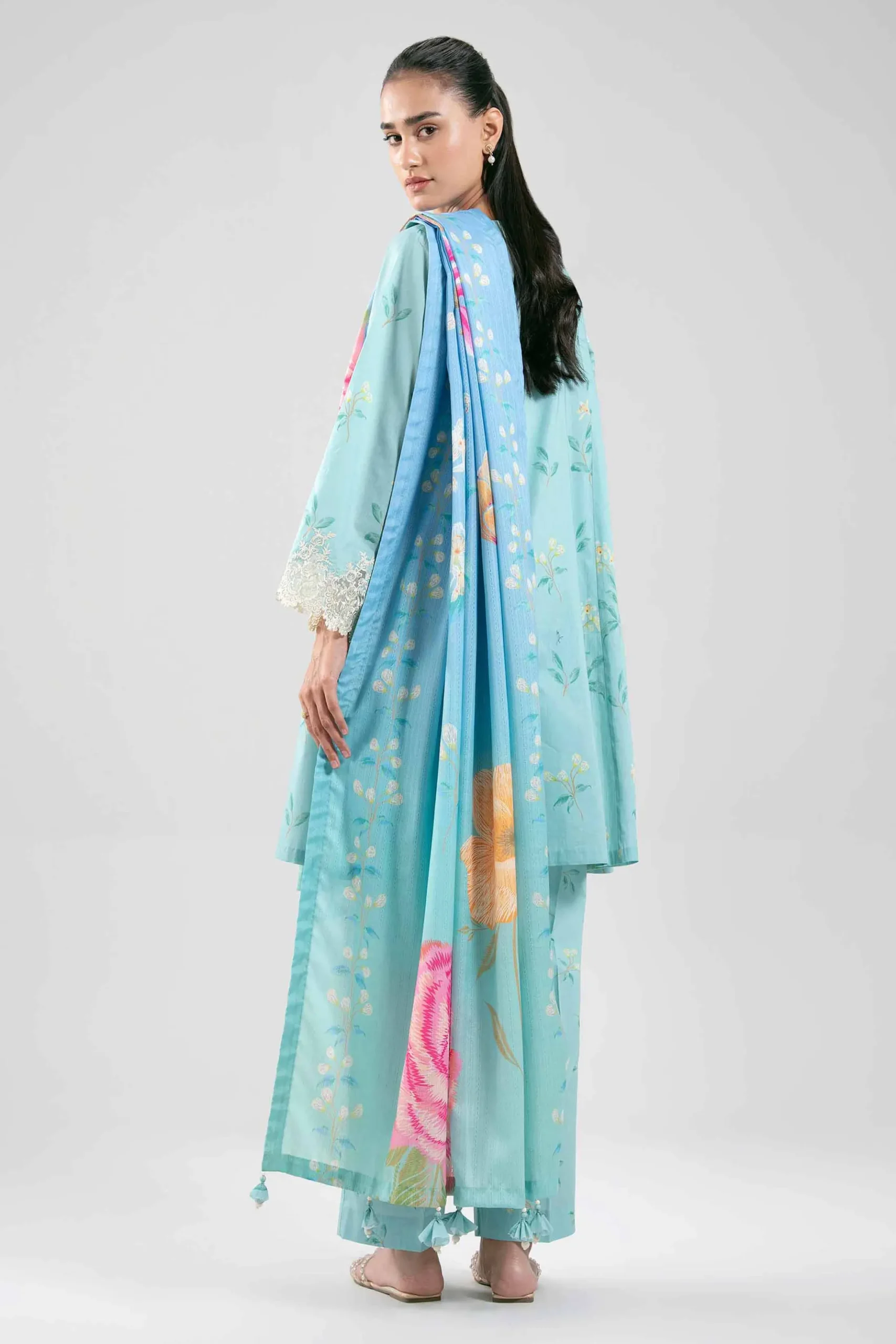 3 Piece - Digital Printed Embroidered Suit - 42601201