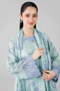 3 Piece - Digital Printed Embroidered Suit - 42601839