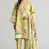 3 Piece - Digital Printed Embroidered Suit - 42601562