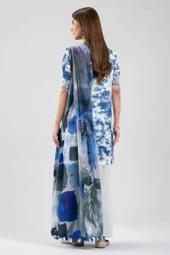 3 Piece - Digital Printed Embroidered Suit - 42601213