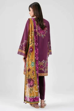 3 Piece - Digital Printed Embroidered Suit - 42601462