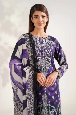 3 Piece - Digital Printed Embroidered Suit - 42502223