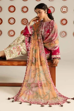 3 Piece - Digital Printed Embroidered Suit - 42601916
