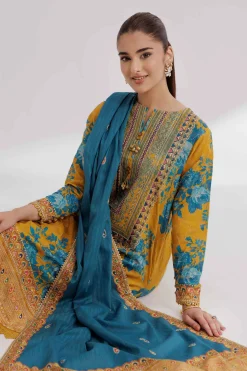 3 Piece - Digital Printed Embroidered Suit - 42502213
