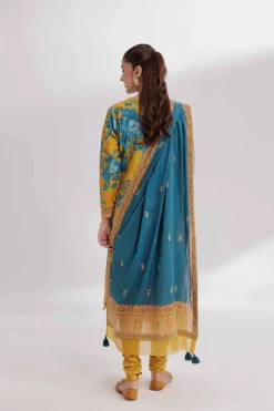 3 Piece - Digital Printed Embroidered Suit - 42502213