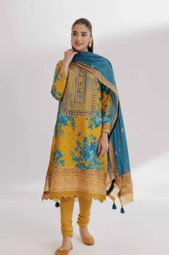 3 Piece - Digital Printed Embroidered Suit - 42502213
