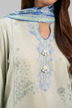 3 Piece - Digital Printed Embroidered Suit - 42601323