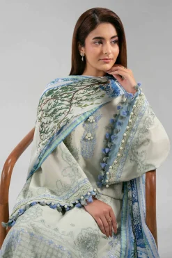 3 Piece - Digital Printed Embroidered Suit - 42601323
