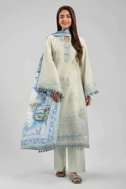 3 Piece - Digital Printed Embroidered Suit - 42601323