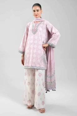 3 Piece - Digital Printed Embroidered Suit - 42601362
