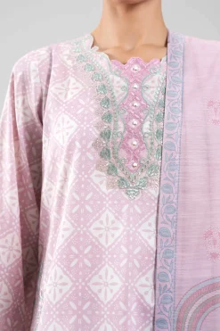 3 Piece - Digital Printed Embroidered Suit - 42601362