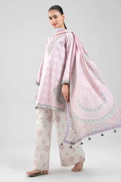 3 Piece - Digital Printed Embroidered Suit - 42601362