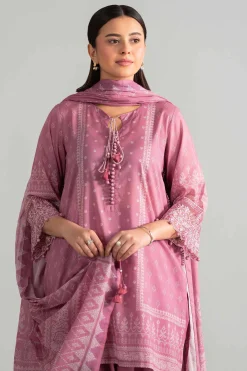 3 Piece - Digital Printed Embroidered Suit - 42601843