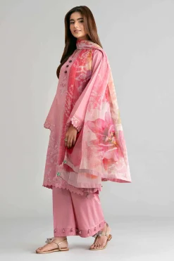 3 Piece - Digital Printed Embroidered Suit - 42601544