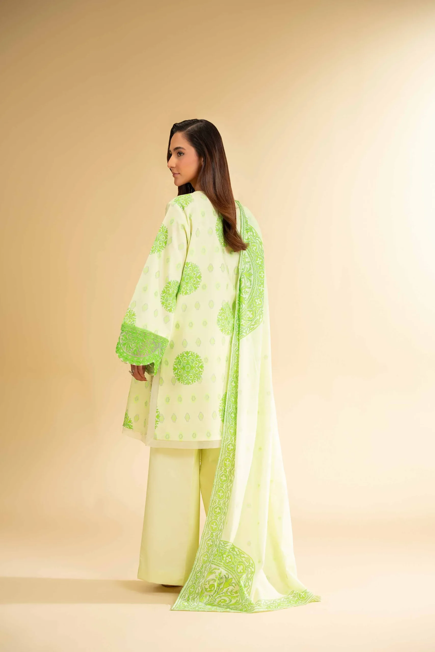 3 Piece - Digital Printed Embroidered Suit - 42501630