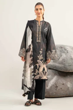 3 Piece - Digital Printed Embroidered Suit - 42502034