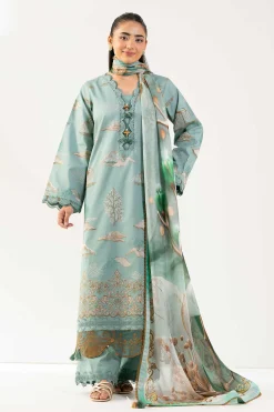 3 Piece - Digital Printed Embroidered Suit - 42501834