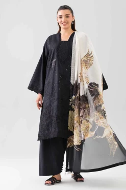 3 Piece - Digital Printed Embroidered Suit - 42601075