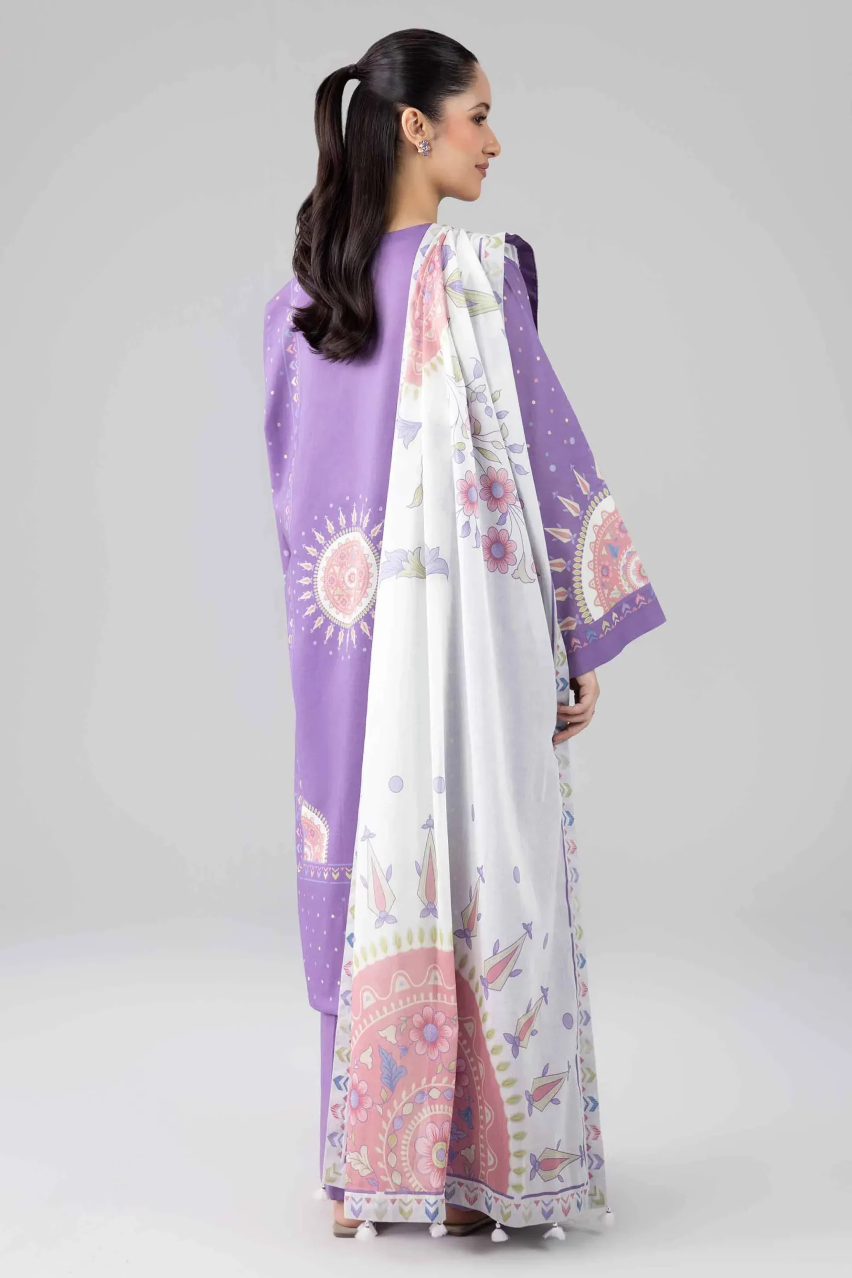 3 Piece - Digital Printed Embroidered Suit - 42601835