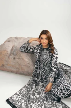 3 Piece - Digital Printed Embroidered Suit - 42502036