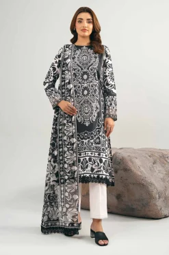 3 Piece - Digital Printed Embroidered Suit - 42502036