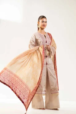 3 Piece - Digital Printed Embroidered Suit - 42501710