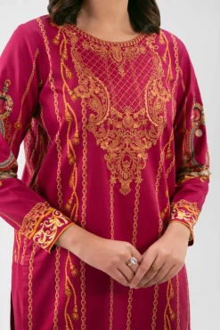 3 Piece - Digital Printed Embroidered Suit - 42601217