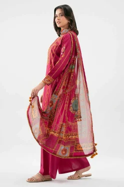3 Piece - Digital Printed Embroidered Suit - 42601217