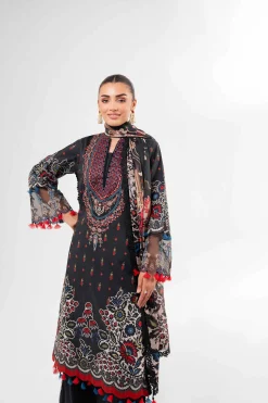 3 Piece - Digital Printed Embroidered Suit - 42502135