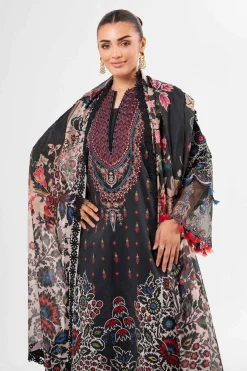 3 Piece - Digital Printed Embroidered Suit - 42502135