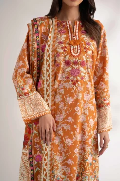 3 Piece - Digital Printed Embroidered Suit - 42502647