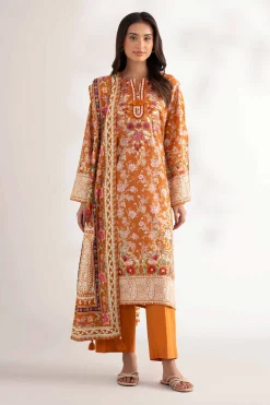 3 Piece - Digital Printed Embroidered Suit - 42502647