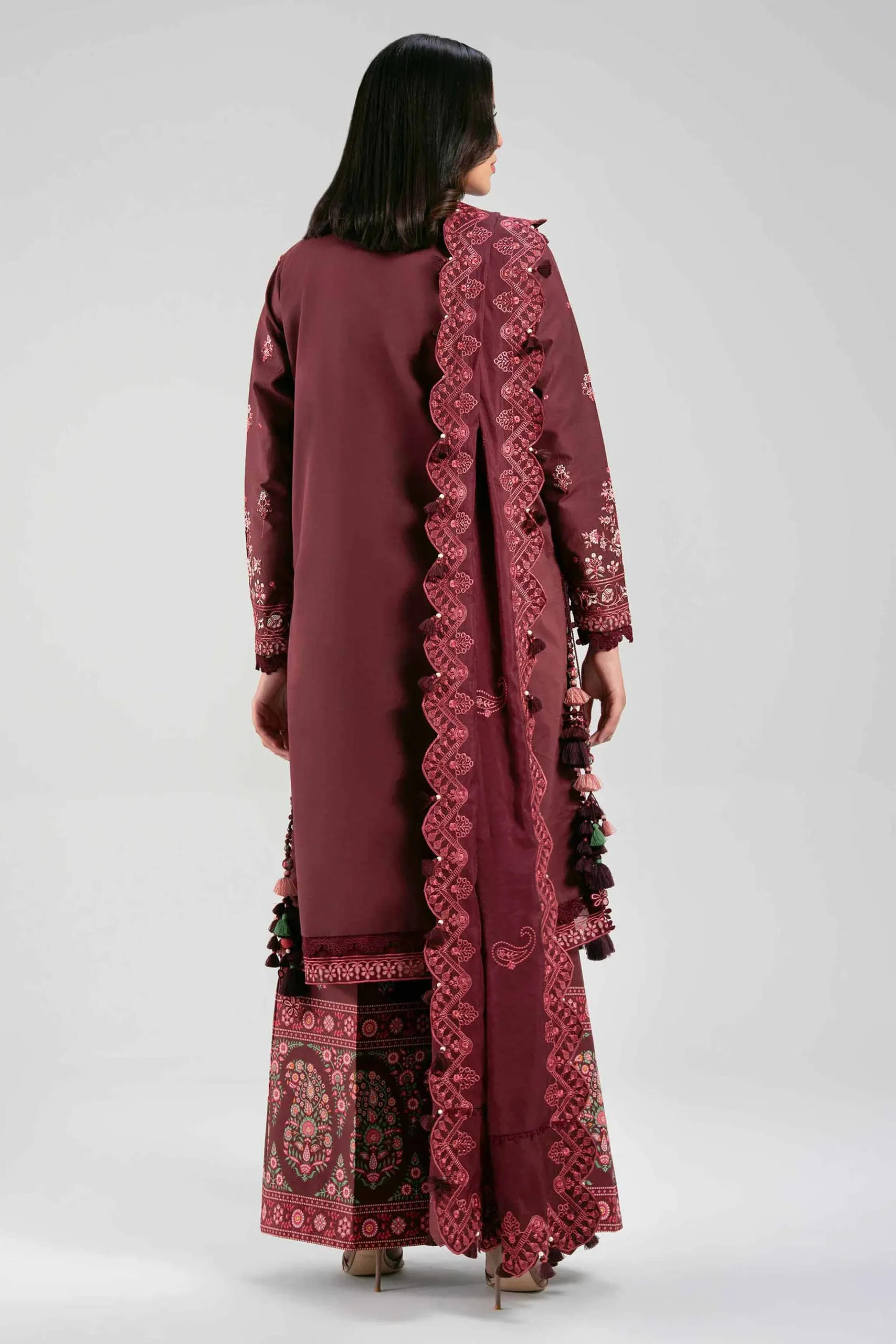 3 Piece - Digital Printed Embroidered Suit - 42601401